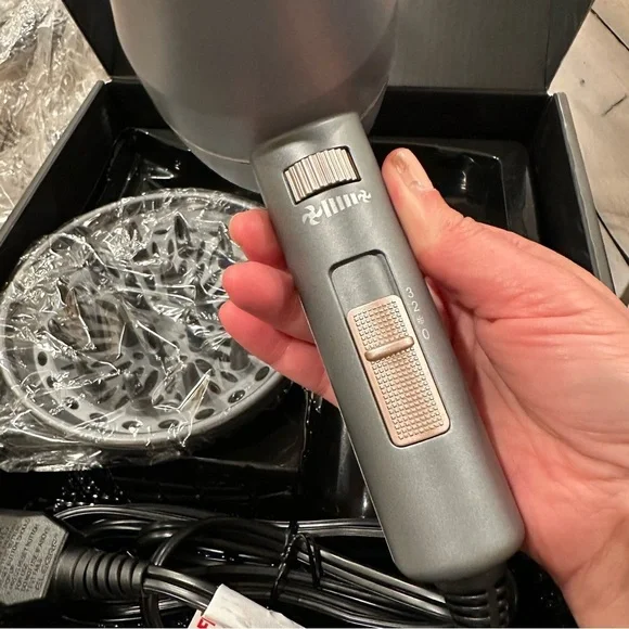 Grey Hair Dryer with Diffuser 1875W, Negative lonic Blow Dryer It#TB8 - Picture 8 of 12